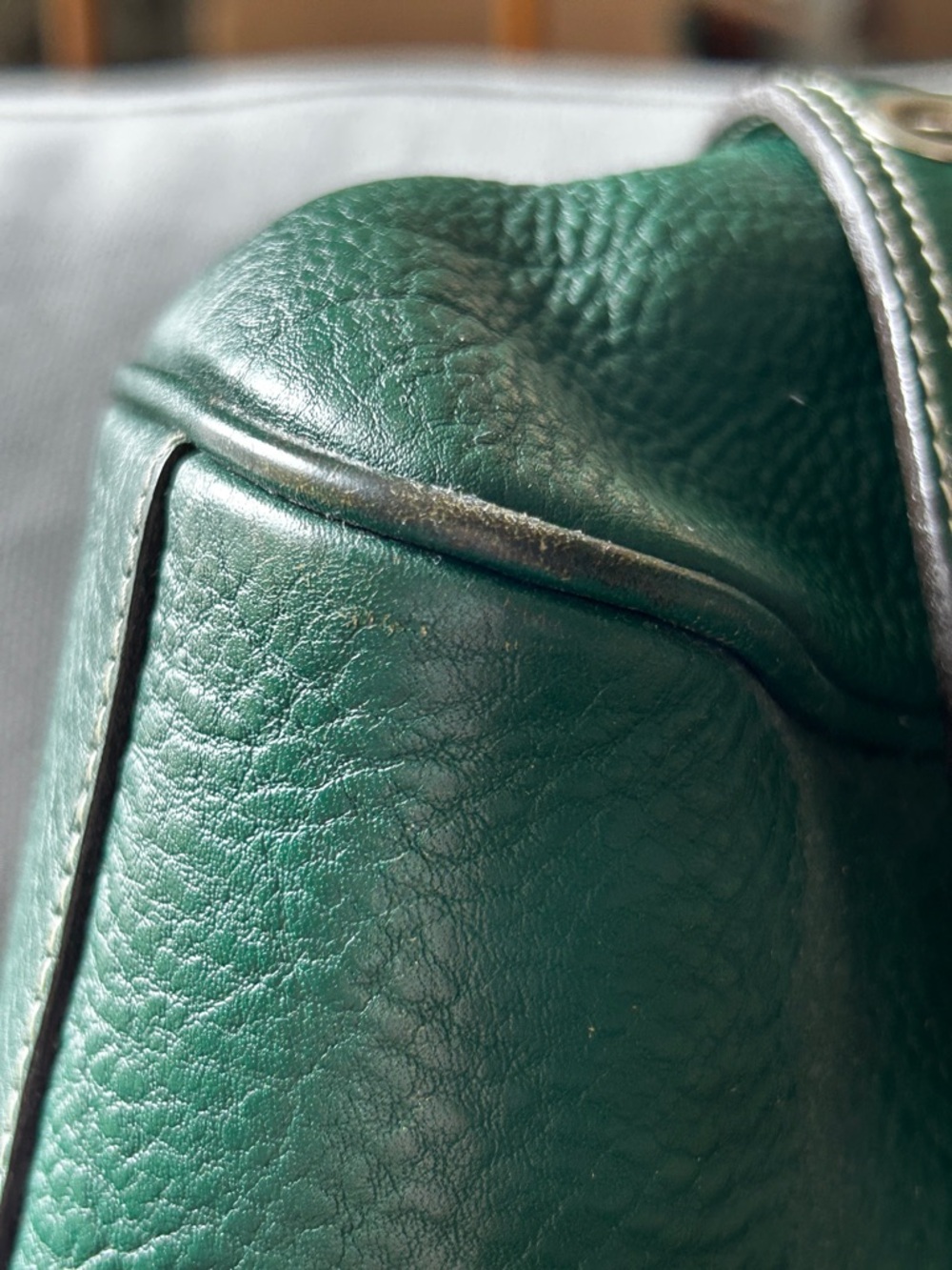 Luella Bartley vintage large green leather tote bag - Picture 9 of 15